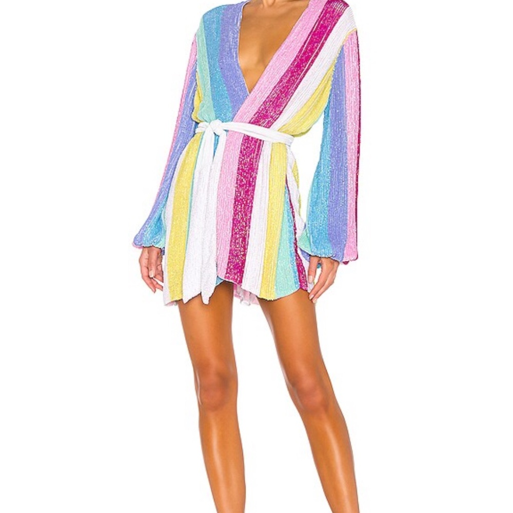 Gabrielle Robe in Unicorn Stripes
